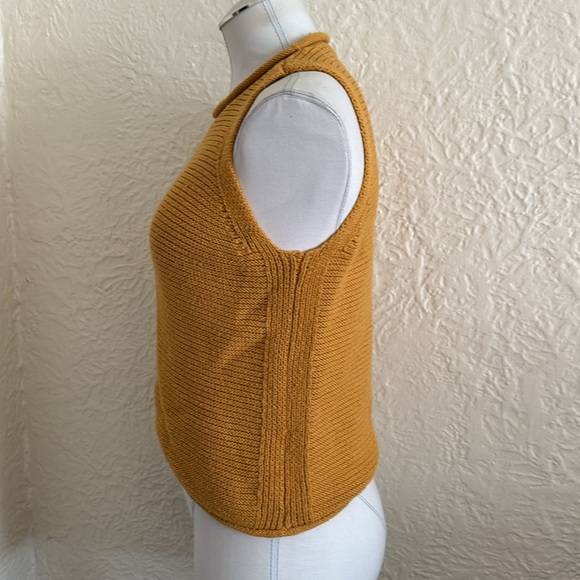 Madewell Highbury Sweater Tank Mustard Sleeveless Knit Top - Picture 2 of 7